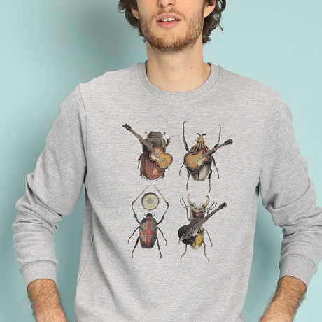 Beetles Sweatshirt // Gray (Small)