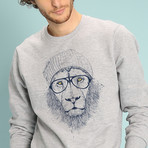 Cool Lion Sweatshirt // Gray (Small)