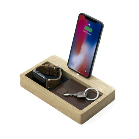 iPhone Dock Organizer // Light Brown