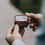 Wooden Airpods Pro Case // Dark Brown