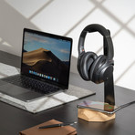 Headphone Stand + Charger // Light Brown