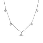 Dangling Cubic Zirconia Necklace // White
