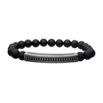 Steel + Agate Bracelet // Black