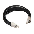 Multi-Strand Leather USB Bracelet (Brown)