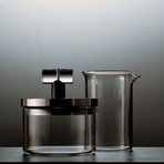 Boliv // Sugar Bowl + Stainless Steel Cover + Glass Creamer