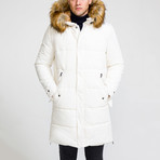 Fur Hood Coat // White (2XL)