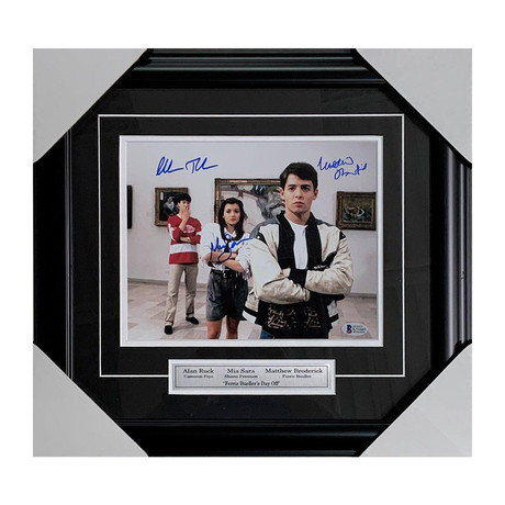 Ferris Bueller Stars // Broderick, Ruck, Sara // Autographed Photo Display