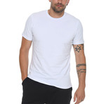 Round Neck T-Shirts // White // Pack of 2 (Small)