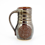 Celtic Knot Beaker Mug // 20 oz // Metallic Brown