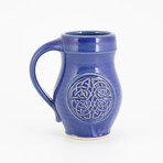 Celtic Knot Tulip Mug // 14 oz // Cobalt Blue