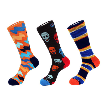 Largo Athletic Socks // Multicolor // Pack of 3