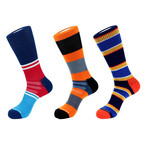 Assorted Stripe Socks // Multicolor // Pack of 3