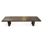 LG  White Oak Planks + Veneer Dining Table // Walnut Finish