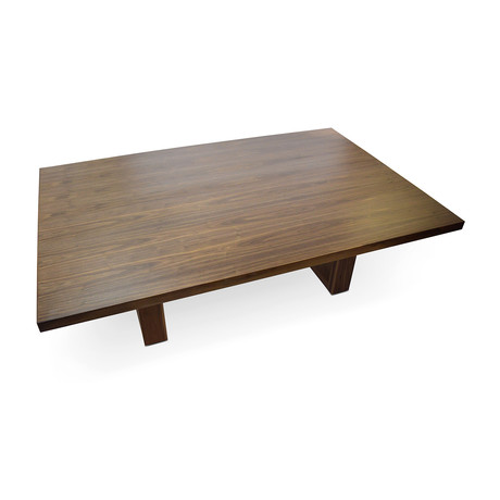 LG Walnut Veneer Top + Solid Edge Dining Table // Natural Finish