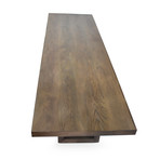 LG  White Oak Planks + Veneer Dining Table // Walnut Finish