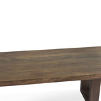 LG  White Oak Planks + Veneer Dining Table // Walnut Finish