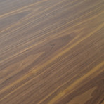 LG Walnut Veneer Top + Solid Edge Dining Table // Natural Finish