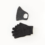 Antibacterial Silver-Infused Mask + Touchscreen Glove Set (Small/Medium)