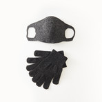 Antibacterial Silver-Infused Mask + Touchscreen Glove Set (Small/Medium)