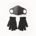 Antibacterial Silver-Infused Mask + Touchscreen Glove Set (Small/Medium)