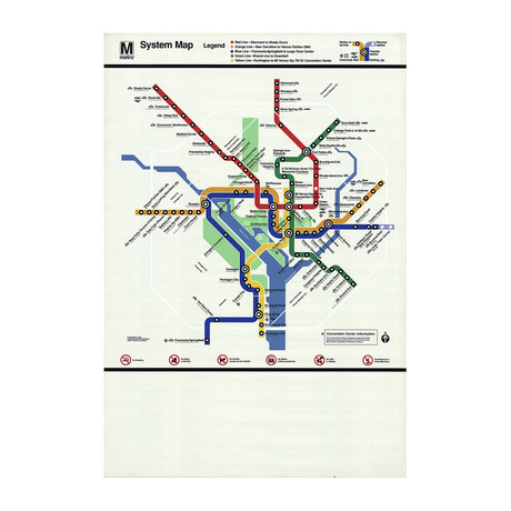 Washington D.C. Subway Map // 2000 Serigraph