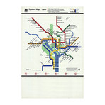 Washington D.C. Subway Map // 2000 Serigraph