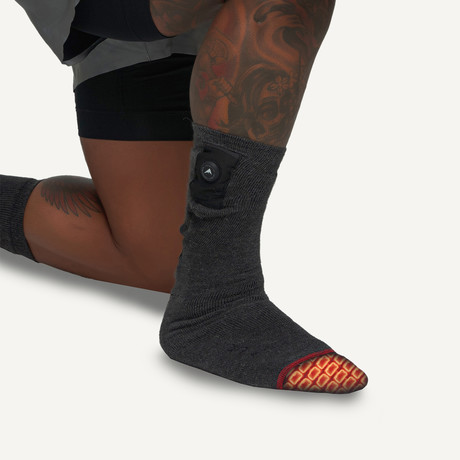 Heated Sports Socks // Gray (Small / Medium)