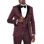 Wayne 3-Piece Suit // Burgundy (Euro: 56)