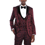 Glenn 3-Piece Suit // Burgundy (Euro: 54)