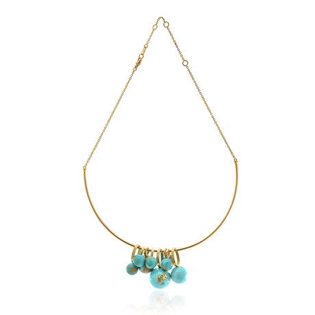 Ippolita 18k Yellow Gold Turquoise Nova Necklace // Store Display