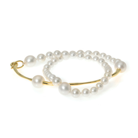 Ippolita 18k Yellow Gold Cultured Freshwater Pearl Nova Bracelet // Store Display