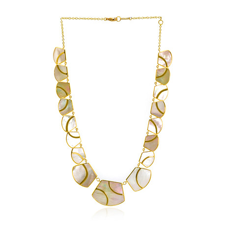 Ippolita 18k Yellow Gold Mother of Pearl Rock Candy Necklace // Store Display