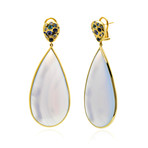 Ippolita 18k Yellow Gold Diamond + Chalcedony Rock Candy Earrings // Store Display