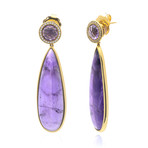 Ippolita 18k Yellow Gold Diamond + Dark Amethyst Rock Candy Earrings // Store Display