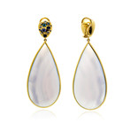 Ippolita 18k Yellow Gold Diamond + Chalcedony Rock Candy Earrings // Store Display