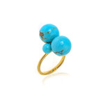 Ippolita 18k Yellow Gold Turquoise Nova Ring // Ring Size: 6.75 // Store Display