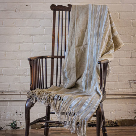 Provence // Belgian Flax Linen Throw // Striped