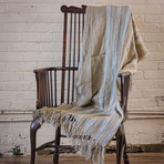 Provence // Belgian Flax Linen Throw // Striped
