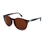 Persol // Men's PO3228S-24-AN Polarized Sunglasses // Dark Havana + Brown