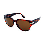 Persol // Men's PO3231S-24-57 Polarized Sunglasses // Dark Havana + Brown