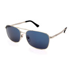 Persol // Men's PO2454S-518-56 Sunglasses // Silver + Blue Gray