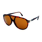 Persol // Men's PO3217S-24-53 Sunglasses // Dark Havana + Brown