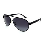Hugo Boss // Men's 0648F-S-10G Aviator Sunglasses // Black + Gray Gradient