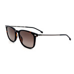 Hugo Boss // Men's 1028F-S-EX4 Sunglasses // Brown + Silver
