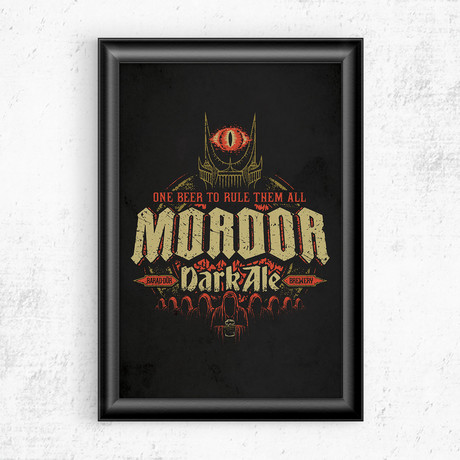 Mordor Dark Ale // The Lord of the Rings (11"W x 17"H)