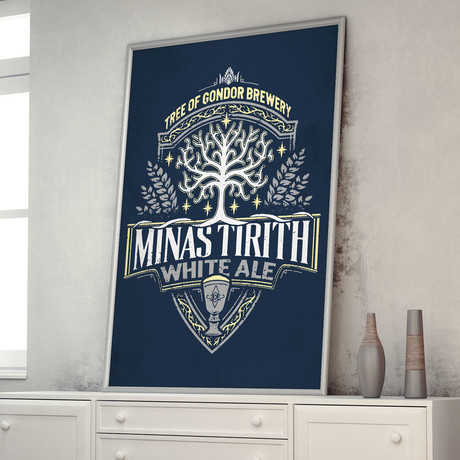 Minas Tirith White Ale // The Lord of the Rings (11"W x 17"H)