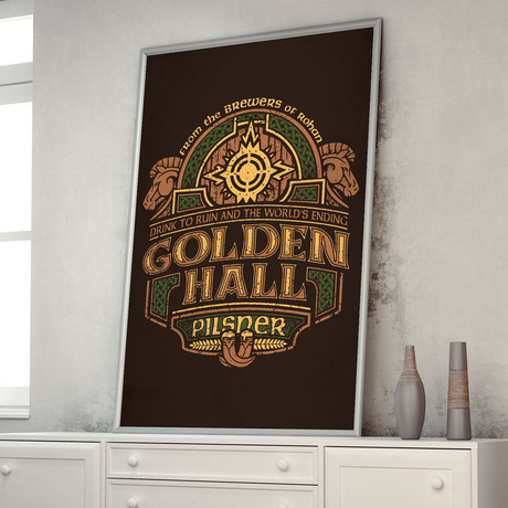 Golden Hall Pilsner // The Lord of the Rings (11"W x 17"H)