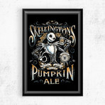 Skellington's Pumpkin Ale // The Nightmare Before Christmas (11"W x 17"H)