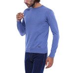 Solid Crewneck Sweater // Blue (M)