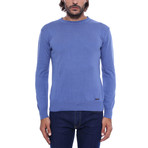 Solid Crewneck Sweater // Blue (XL)